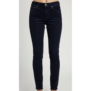 Free People Size 26 Black Corduroy Jeans Skinny Stretch